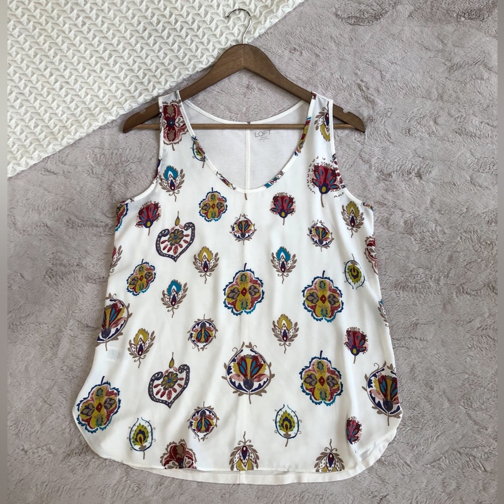 Loft Outlet Off-White Tank Top Medium